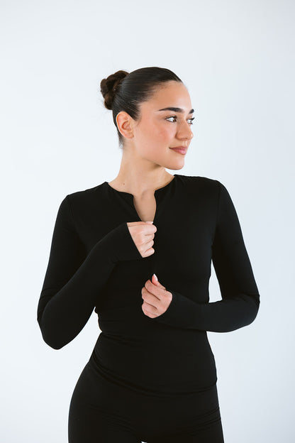 Seamless Zip Long Sleeve