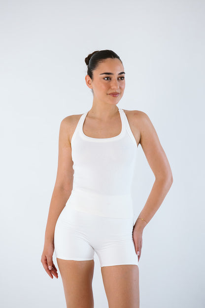 Round Neck Ribbed Singlet